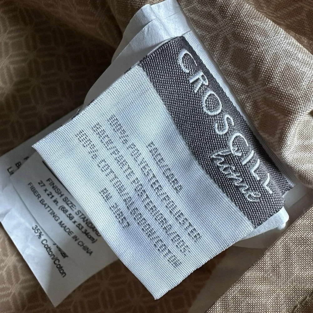 Croscill Standard 2 Pillow Shams 27x21 Inch Carrington Stripes Elegant Damask